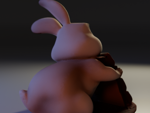 Easter bunny eating 3Dプリントモデル