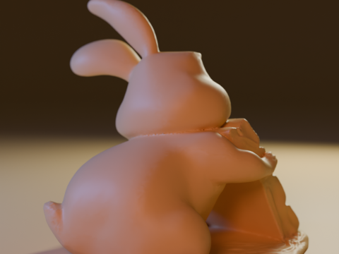 Easter bunny eating 3Dプリントモデル
