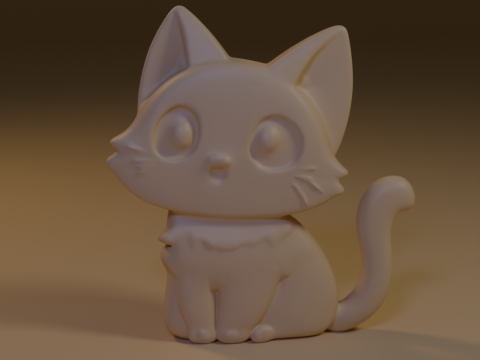 Cut cat 3Dプリントモデル