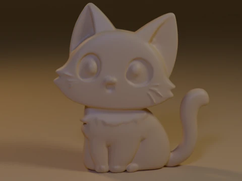 Potong kucing Model Cetak 3D