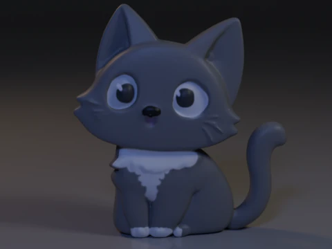 Potong kucing Model Cetak 3D