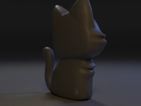 Potong kucing Model Cetak 3D