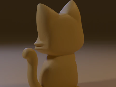 Potong kucing Model Cetak 3D