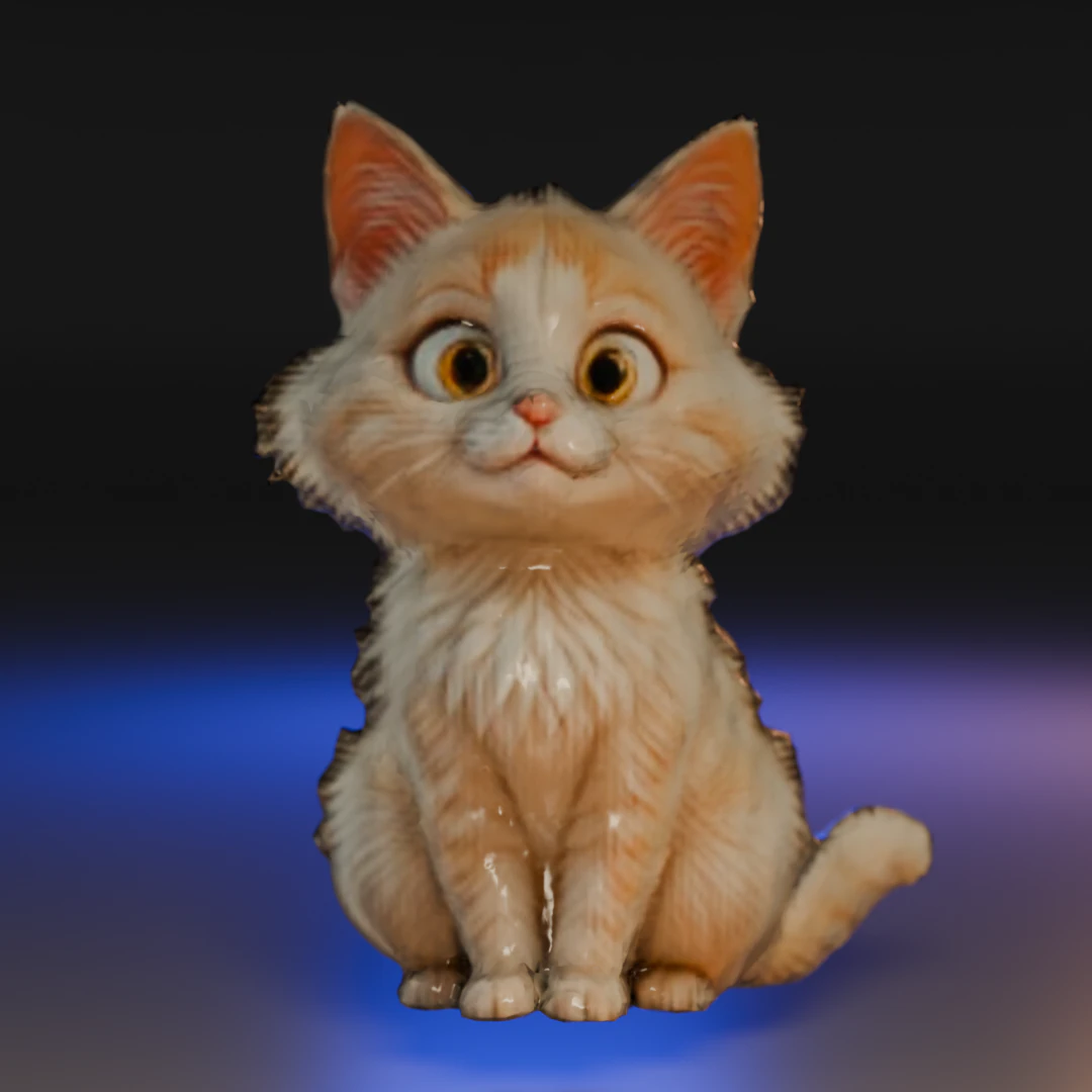 Cute and elegant cat 3D Print Model .c4d .max .obj .3ds .fbx .stl .blend 
