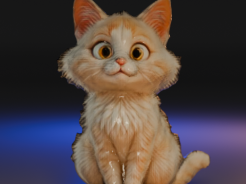 Cute and elegant cat 3D Print Model