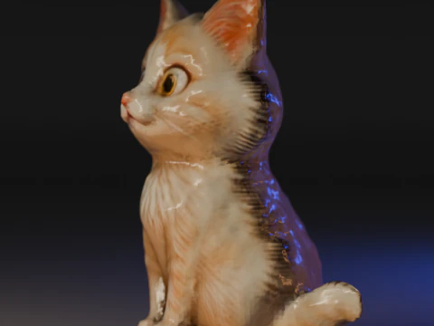 Cute and elegant cat 3D Print Model