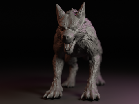 Gray wolf 3D Принт Модель