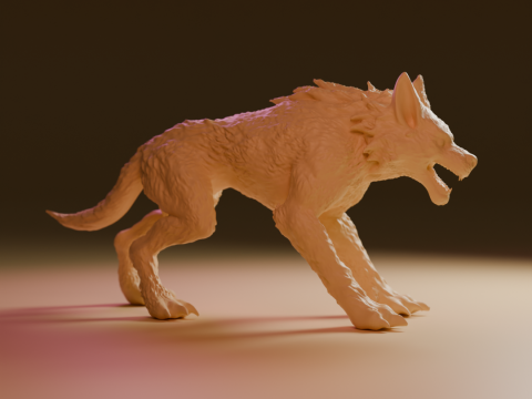 Gray wolf Modello di stampa 3D