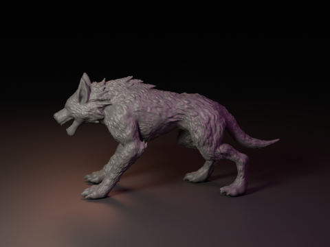 Gray wolf Modello di stampa 3D