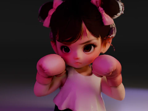 Mulher boxeadora Modelo de Impressão 3D