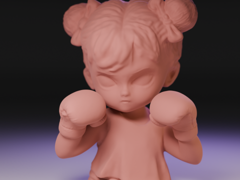Boxer woman 3D 打印模型