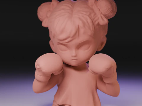 Boxer woman 3D Print Model