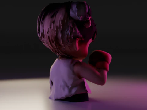 Boxer woman 3D Print Model