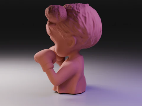 Boxer woman 3D Print Model