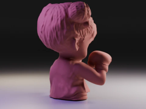 Boxer woman 3D Print Model