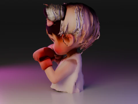Boxer woman 3D Print Model