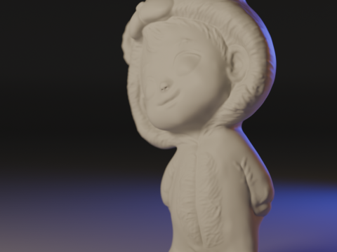 Cubby The Kid in a Bear Robe 3D Принт Модель