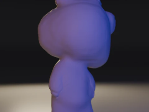 Cubby The Kid in a Bear Robe 3D Print Model