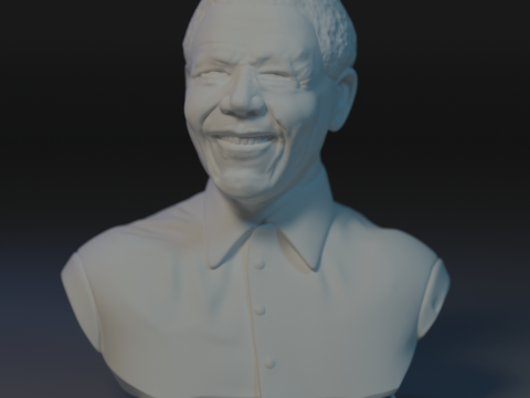 Nelson Mandela Model Cetak 3D