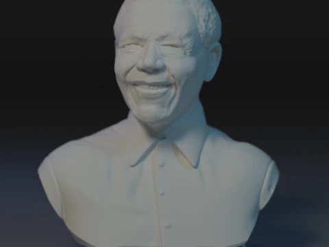Нельсон Мандела 3D Принт Модель