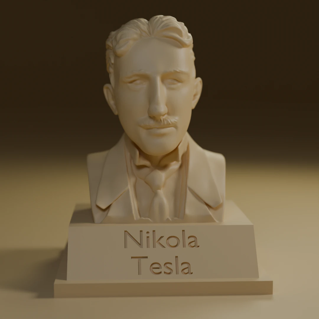 Nikola Tesla 3D Print Model .c4d .max .obj .3ds .fbx .stl .blend 