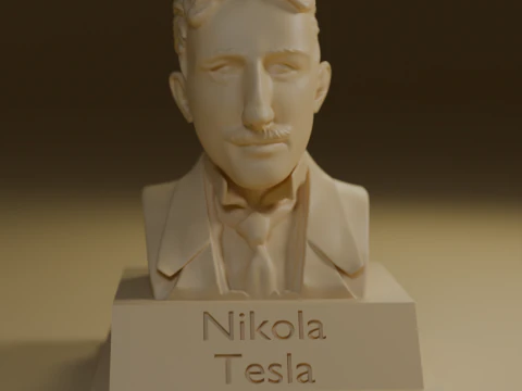 ニコラ・テスラ 3Dプリントモデル
