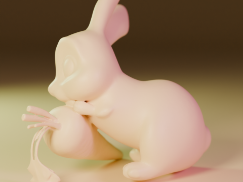 Rabbit eating carrot Model Cetak 3D