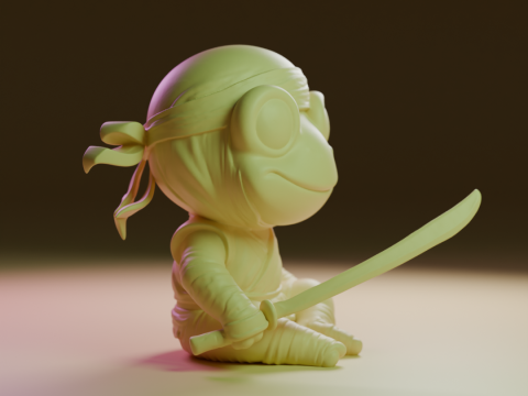 Ninja frog 3D Print Model