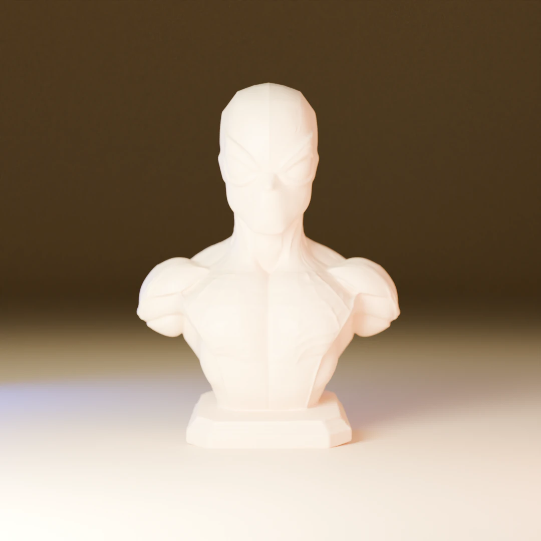 Spider-man buste 3D printmodel .c4d .max .obj .3ds .fbx .stl .blend 