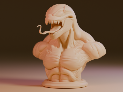 Venom bust 3D 打印模型