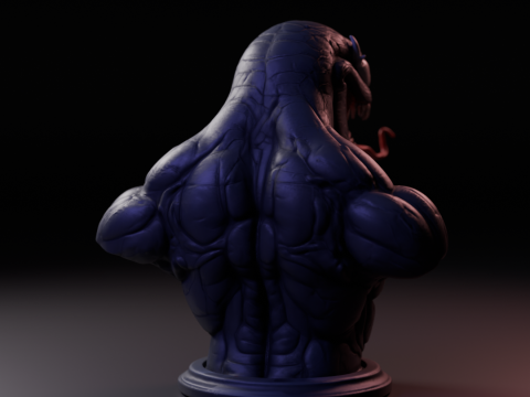 Venom bust 3D Baskı Modeli