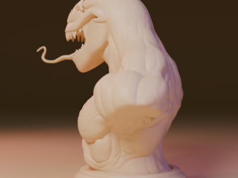 Venom bust 3D Baskı Modeli