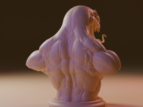 Venom bust 3D Baskı Modeli