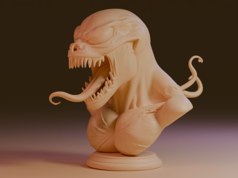 Venom bust 3D-Druckmodell