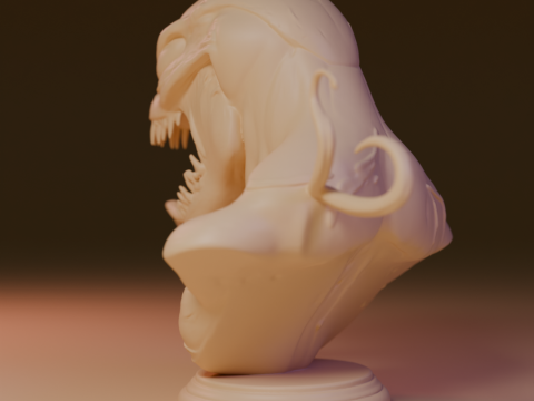 Venom bust 3D 打印模型