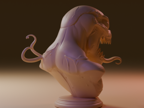 Venom bust 3D 打印模型