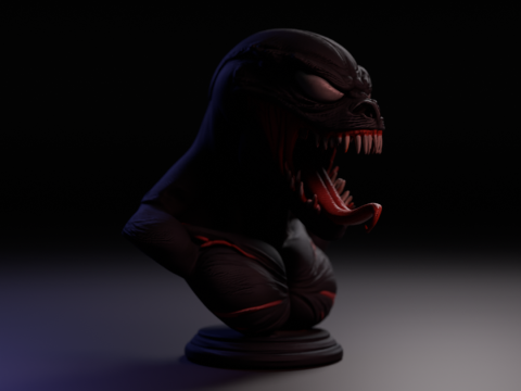 Venom bust 3D 打印模型