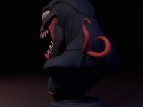 Venom bust 3D 打印模型