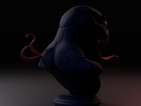 Venom bust 3D 打印模型