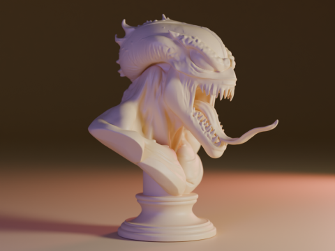 Venom bust Model Cetak 3D