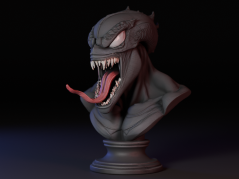 Venom bust 3D Print Model
