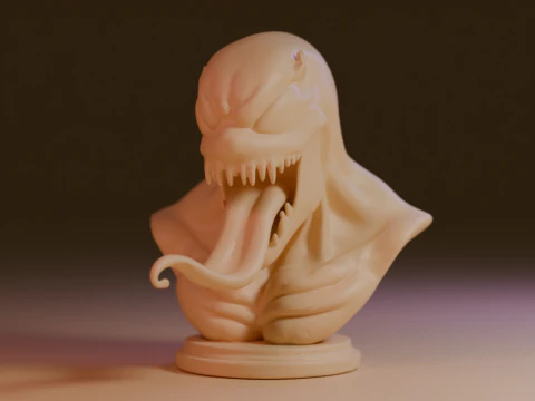 ヴェノムバスト 3Dプリントモデル