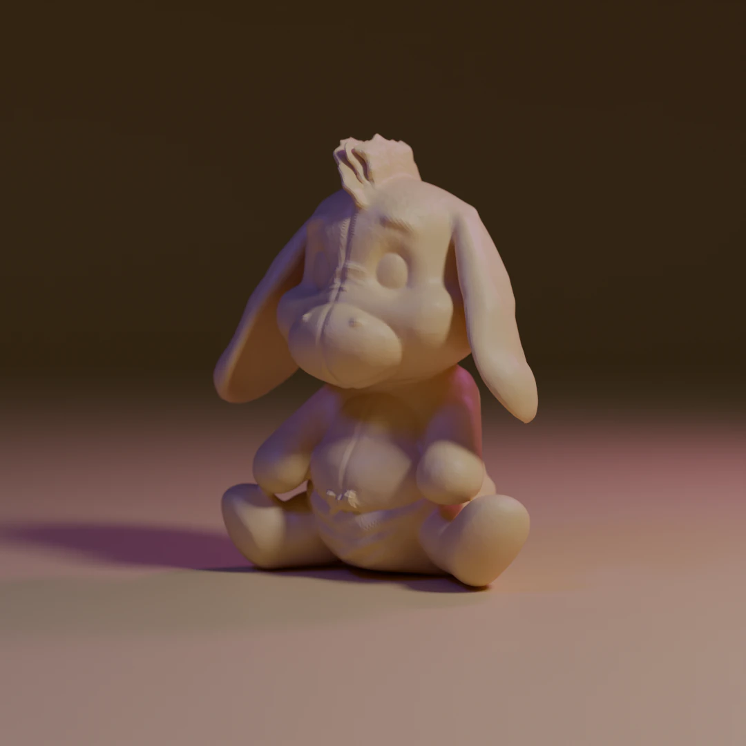 Eeyore 3D Print Model .c4d .max .obj .3ds .fbx .stl .blend 
