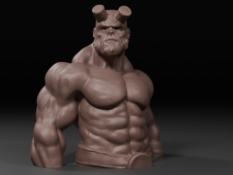 Hellboy bust 3D-Druckmodell
