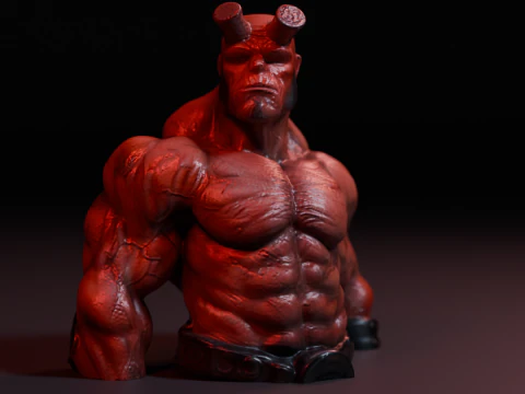 Hellboy bust 3D Print Model