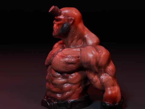 Hellboy bust 3D Print Model