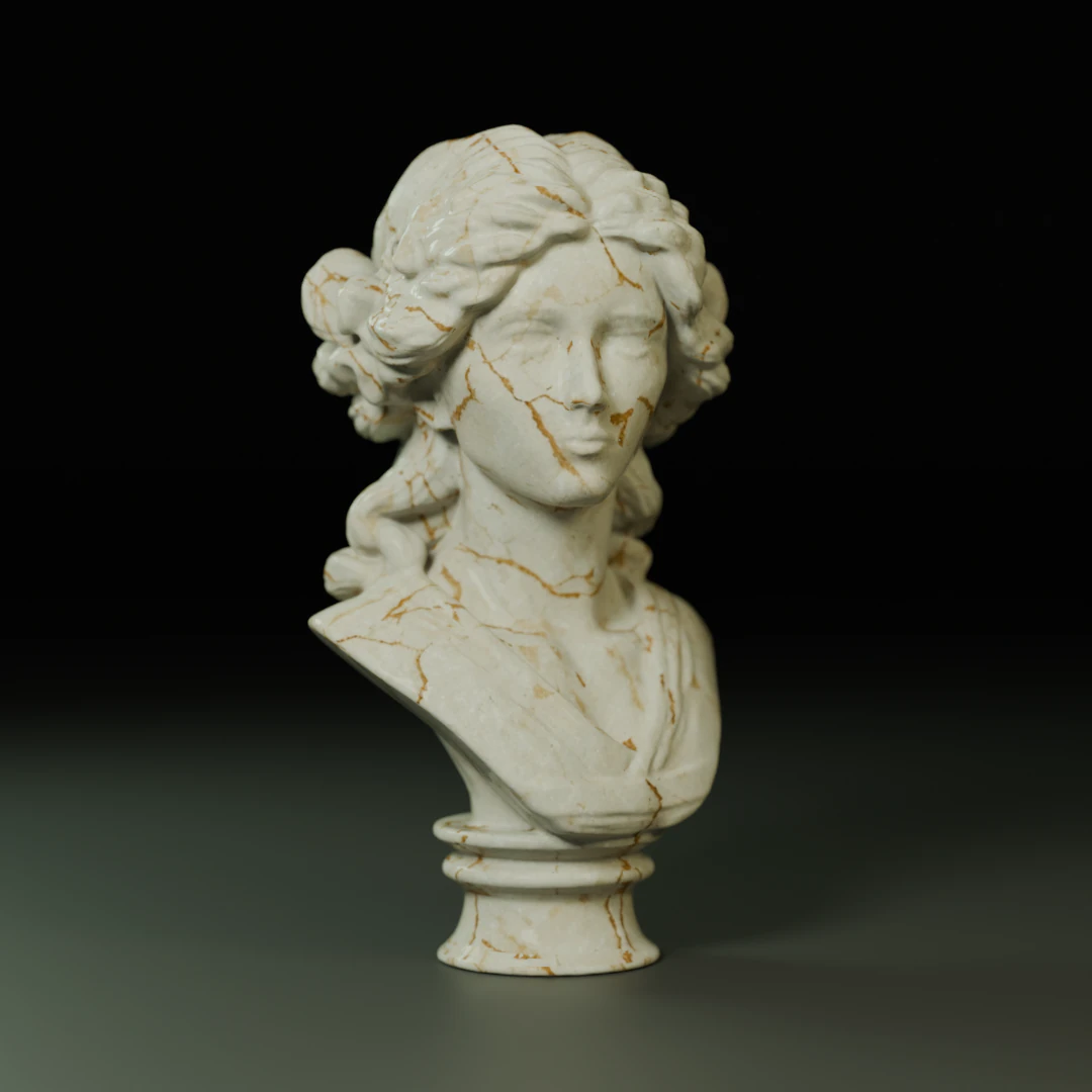 Muse of Marble 3D Print Model .c4d .max .obj .3ds .fbx .stl .blend