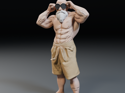 Mestre Kame Master Roshi Modelo de impresión 3D