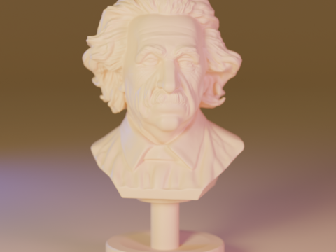Albert Einstein bust 3D Print Model
