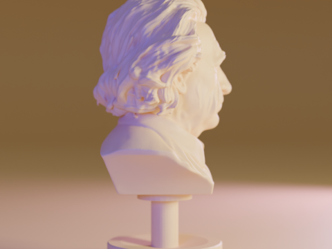 Albert Einstein bust 3D Print Model